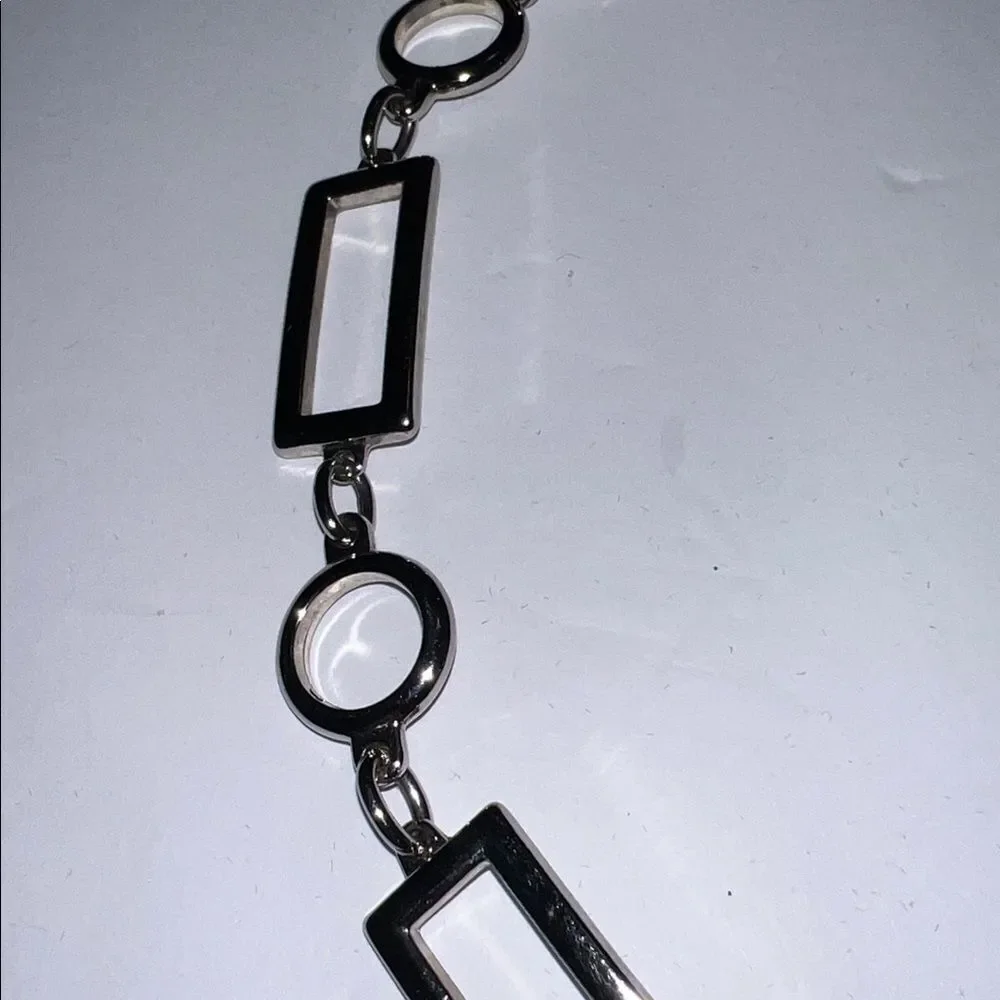 Chic Silver Rectangular Chain Belt